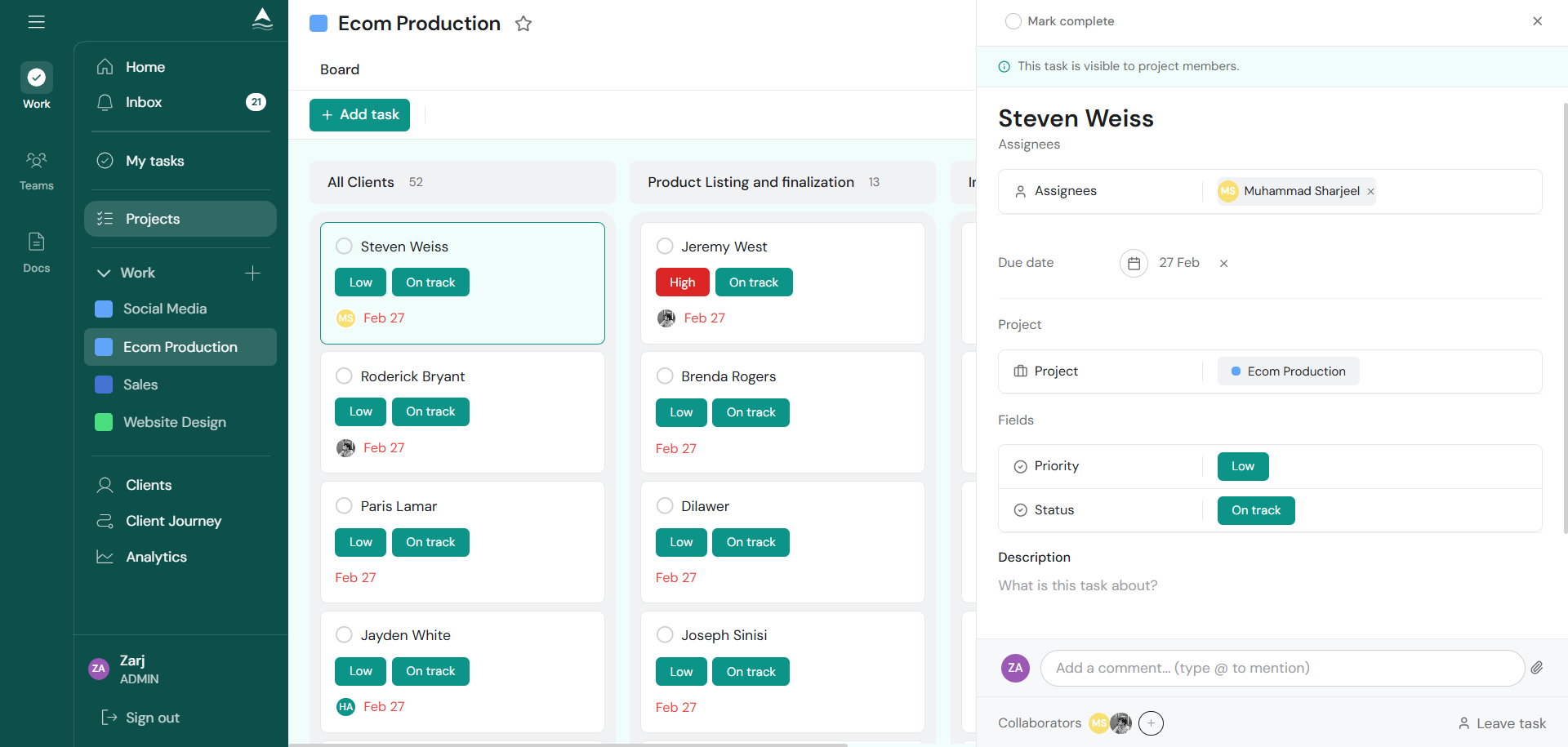 AI Sharks Flow Project Board